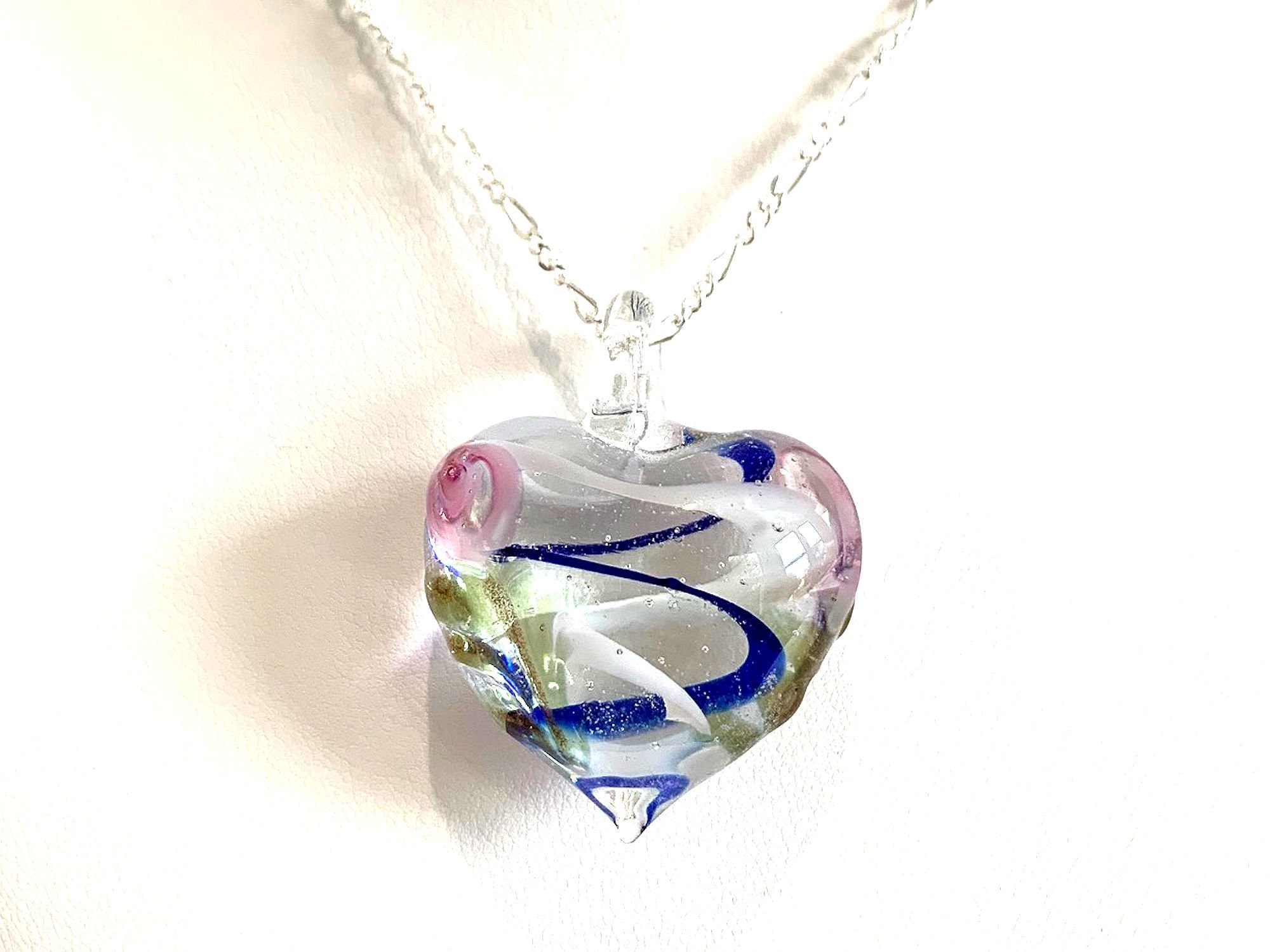 Murano Lampwork Glass Heart large 