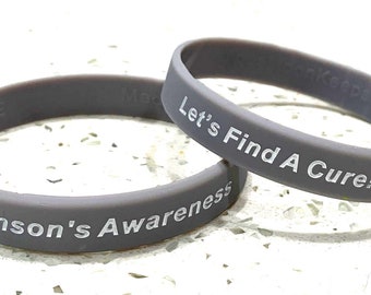 Parkinsons Disease Awareness Silicone Wristband Bracelet