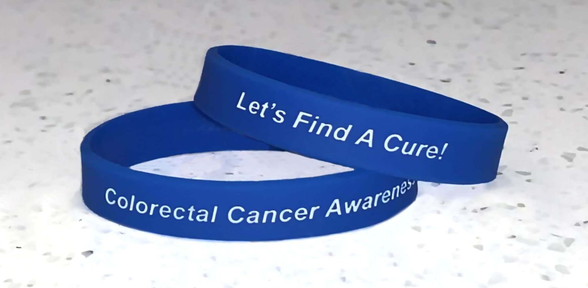 Colon Cancer Awareness Bracelet - Dark Blue Ribbon, “Funk Cancer” – Happy  Kisses