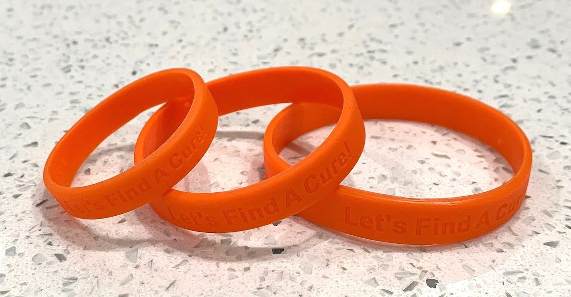 10 let s Find a Cure Orange Silicone Wristband Bracelet Sizes S M