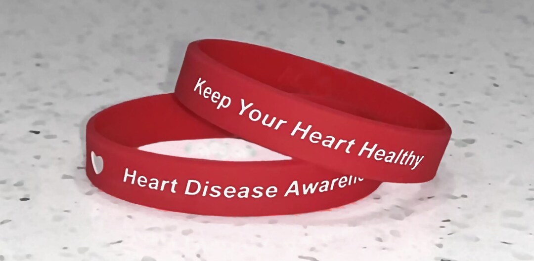 Lyme Disease Awareness Silicone Bracelet - Hope Faith Love Ribbon Design, Adult Size - View #2