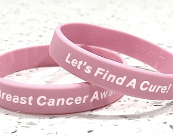 Breast Cancer Awareness Silicone Wristband Bracelet