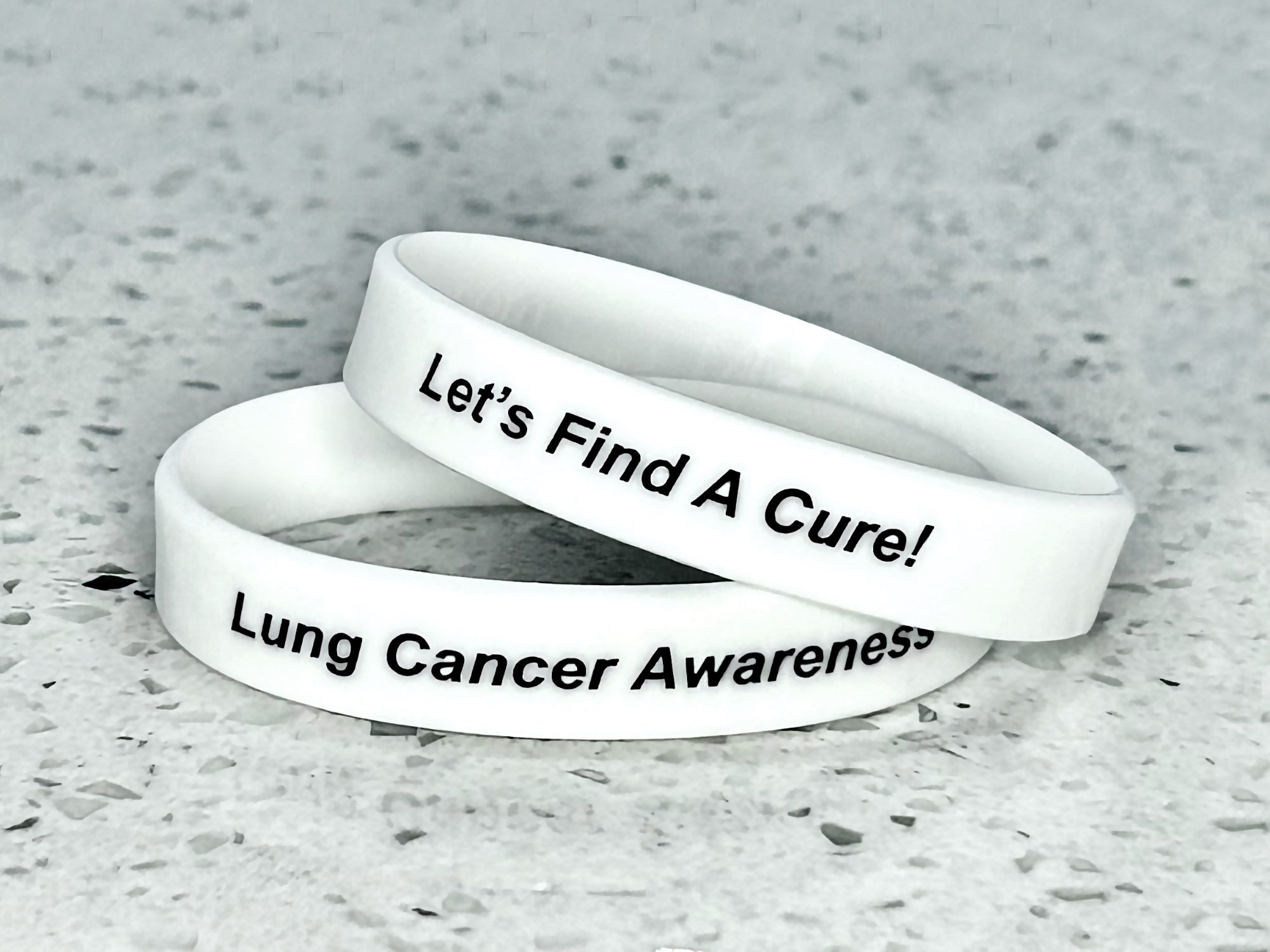 White Awareness Ribbon Lung Cancer, Bone Cancer, Postpartum Depression,  Osteoporosis, Purity, Emphysema, Lung Disease 