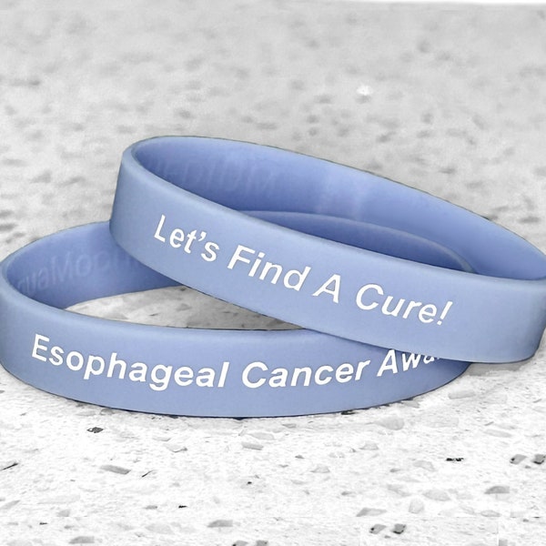 Esophageal Cancer Awareness Wristband Bracelet Periwinkle Silicone Survivor Support Gift Warrior Loved Ones Fight Battle Hope Cure Esophagus