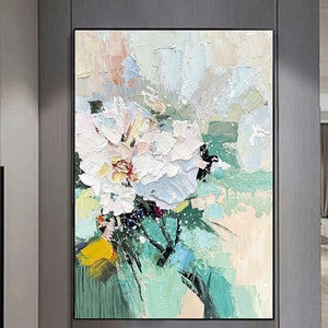 3D Original painting,Flower acrylic Painting on Canvas, personalized gift,abstract painting ,pink wall Art ,pink Floral Art,wall decor