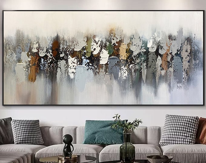 Featured listing image: Abstract Oil Painting on Canvas, abstract acrylic Wall Art,Modern Artwork for Minimalist Home