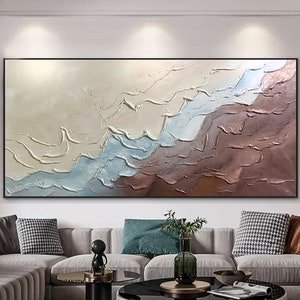 Original abstract painting on canvas acrylic Painting framed wall Art Wabi-Sabi style Wall Decor Living Room 3DTexture Minimalist modern art