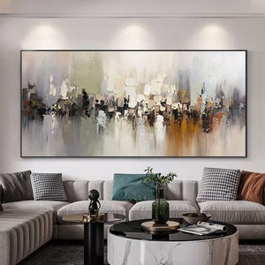 Abstract Painting on Canvas acrylic painting Original wall painting for living room frame wall art 3DTexture brown painting modernwall decor