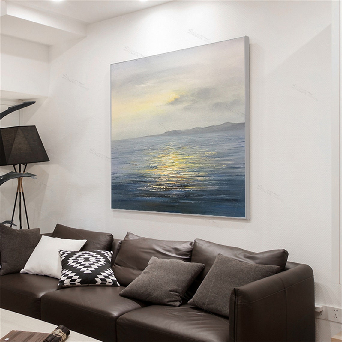 Abstract framed painting handmade canvas wall art pictures for Etsy