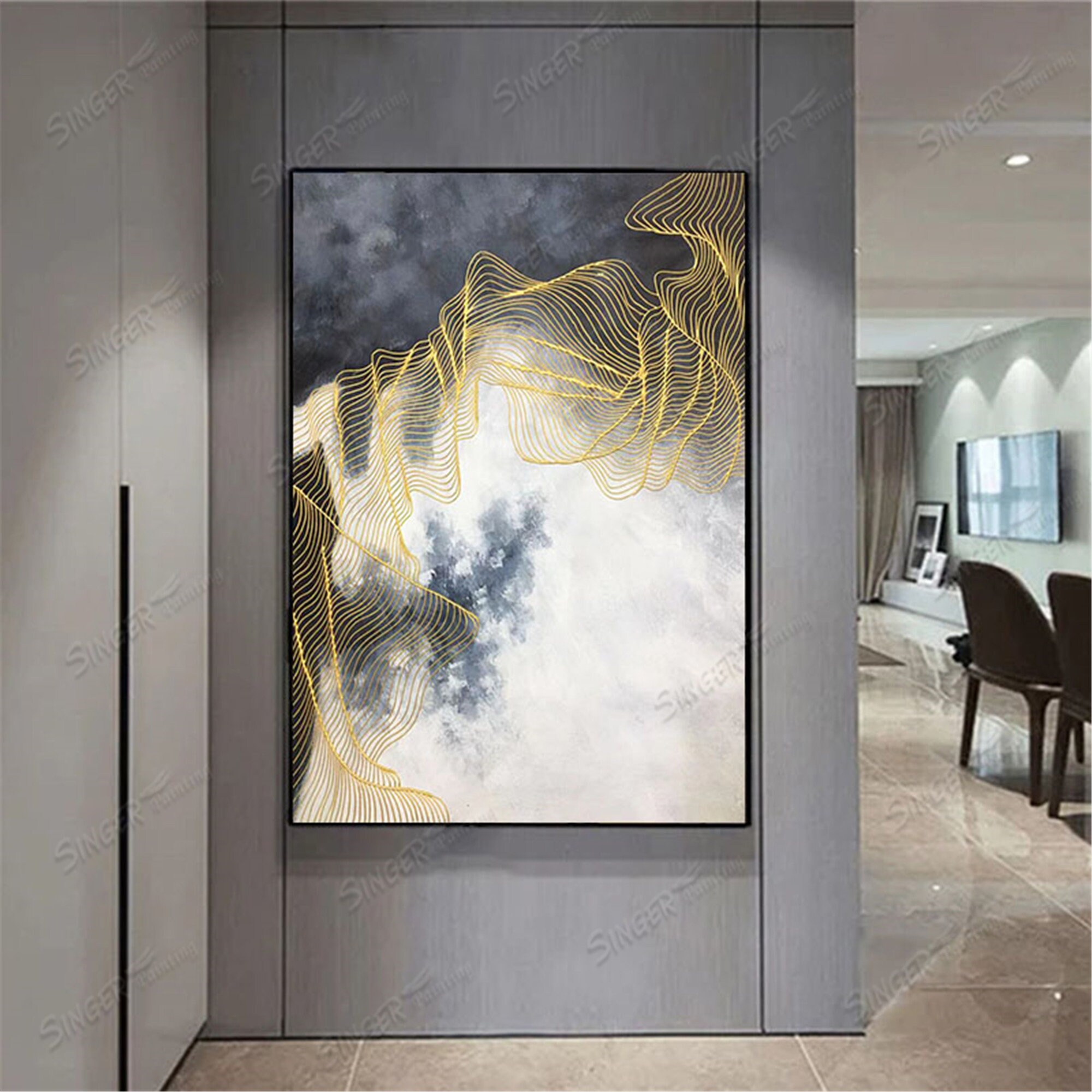 Abstract painting canvas wall art pictures for living room | Etsy