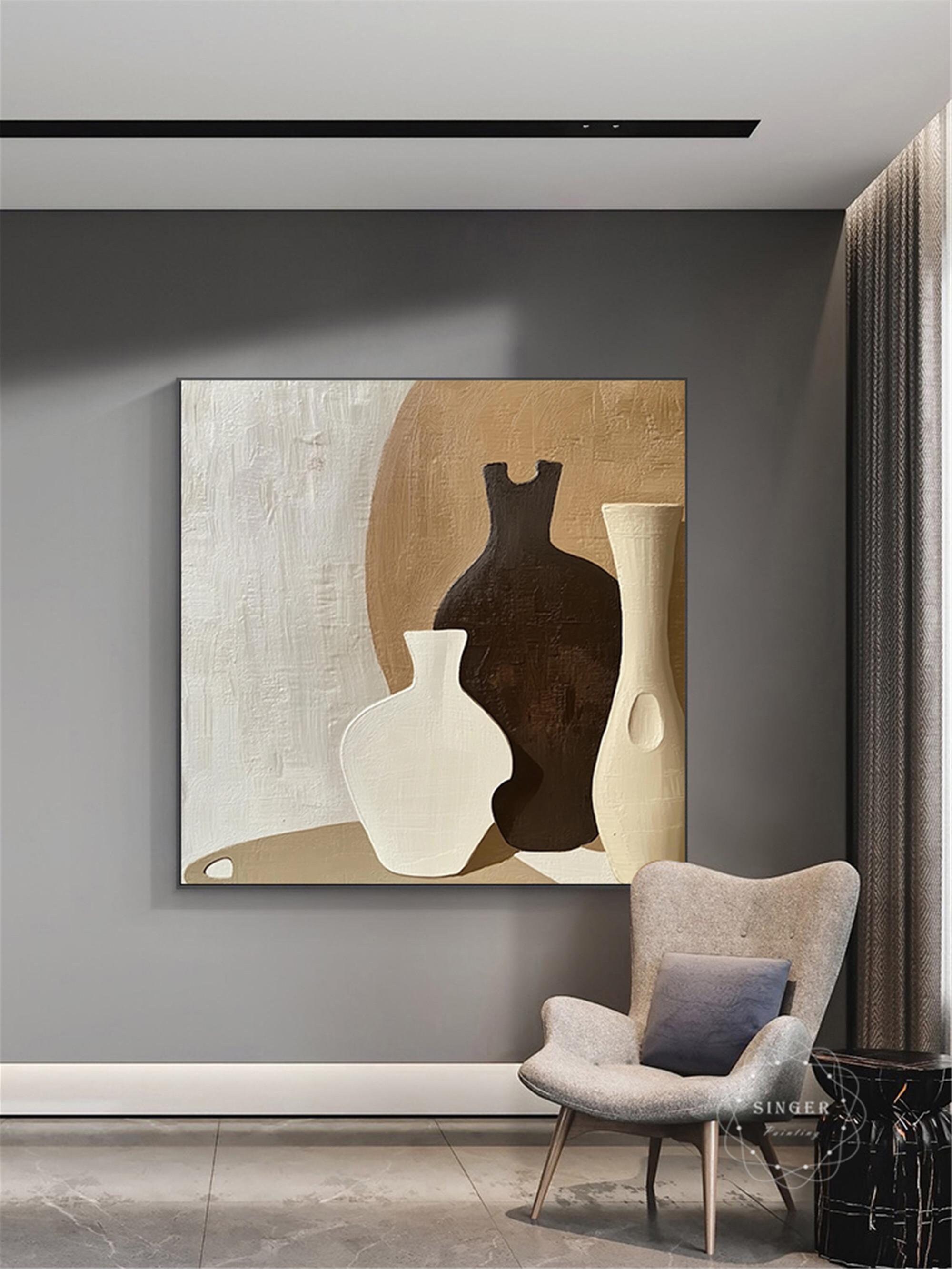 Buy Abstract Painting Large Framed Modern 3D Texture Canvas Artwork