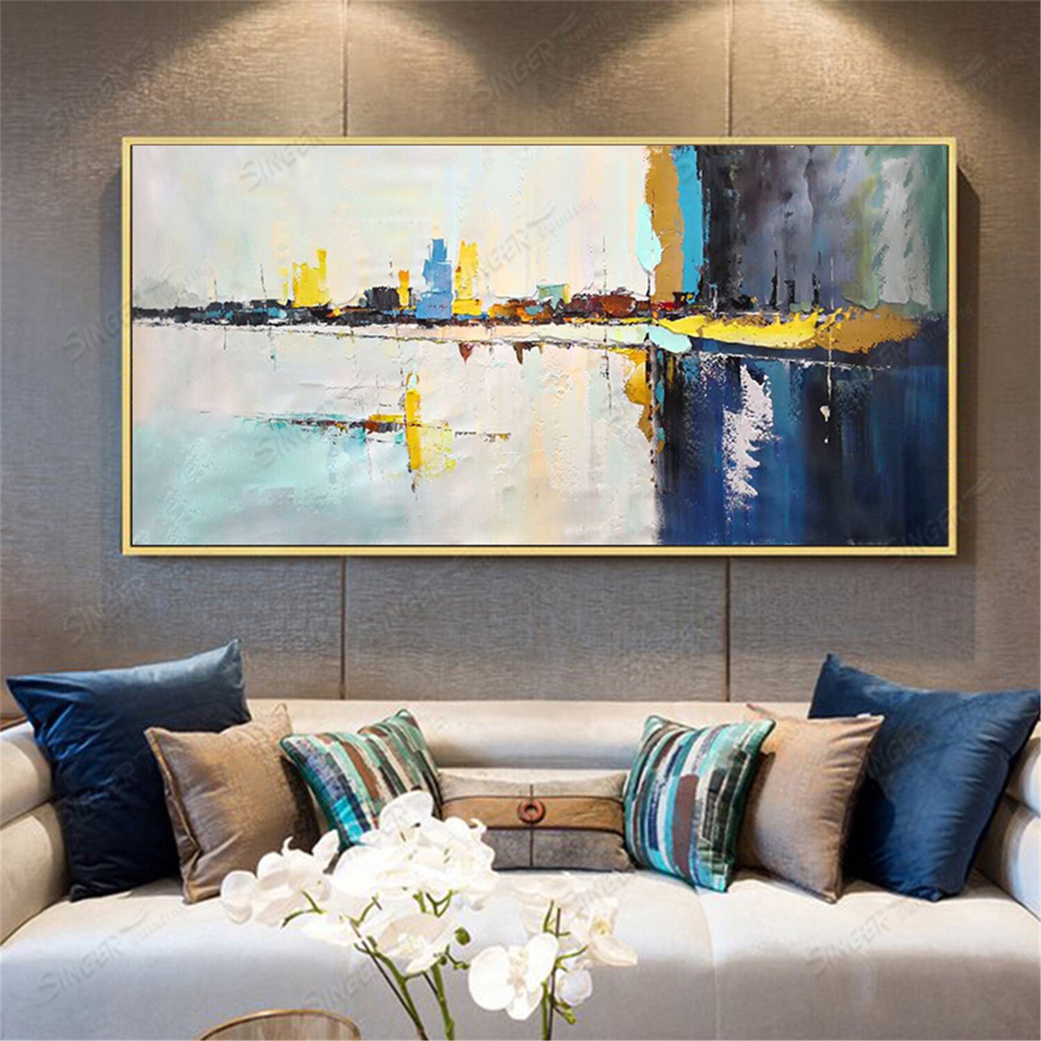 Original Abstract Painting on Canvas Wall Art Pictures for - Etsy