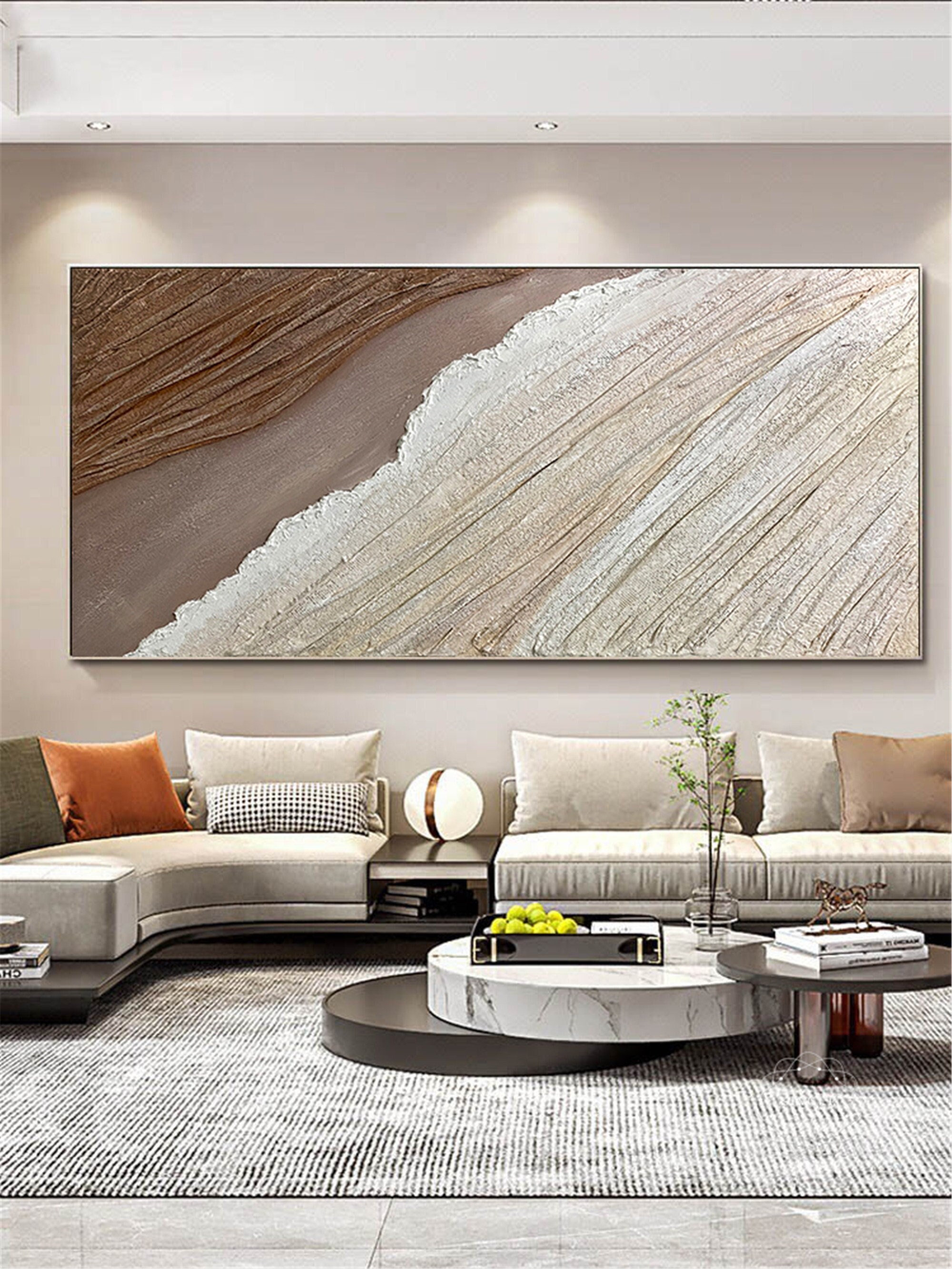 Abstract Canvas Painting Large 3D Textured Framed Modern Art for Sale