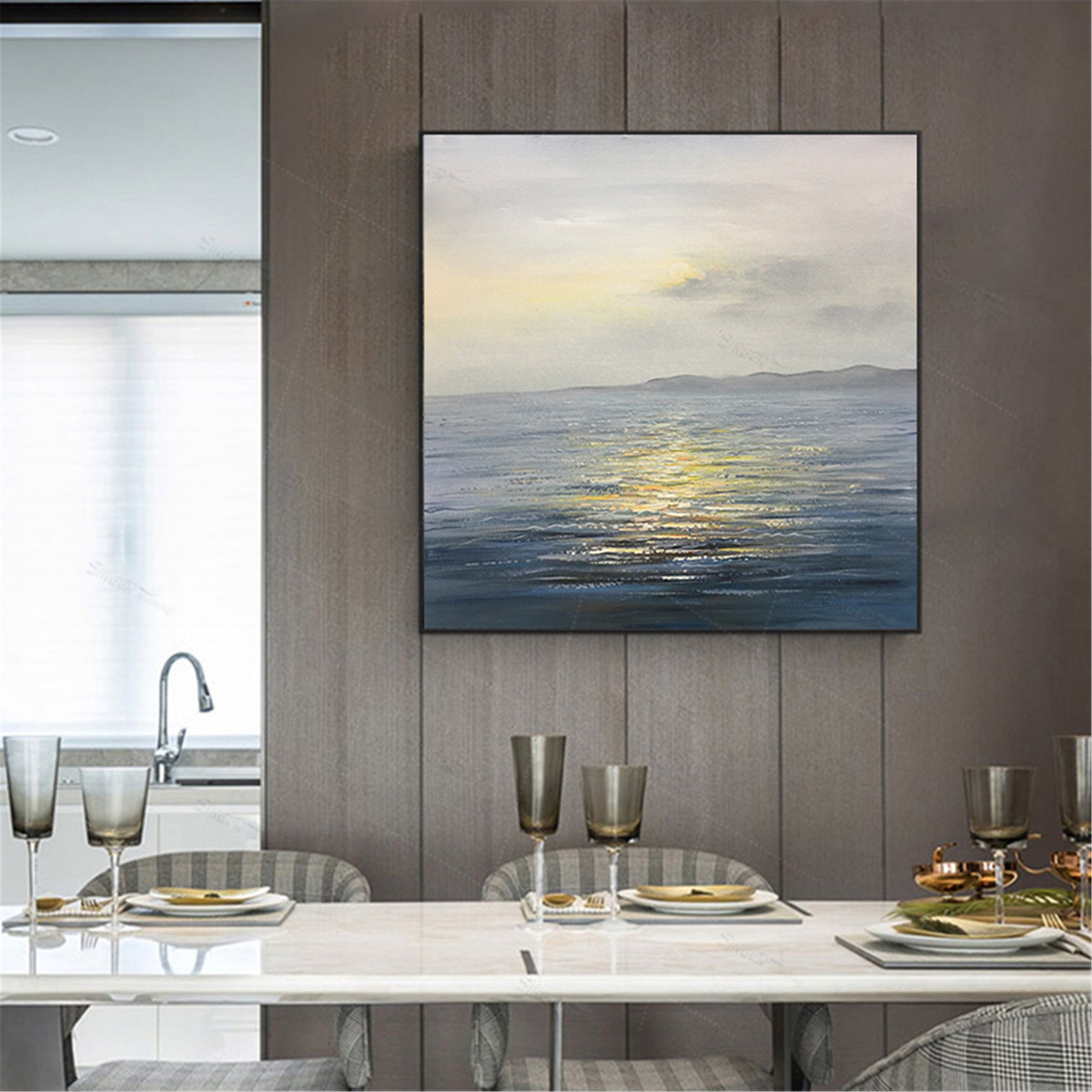 Abstract framed painting handmade canvas wall art pictures for Etsy