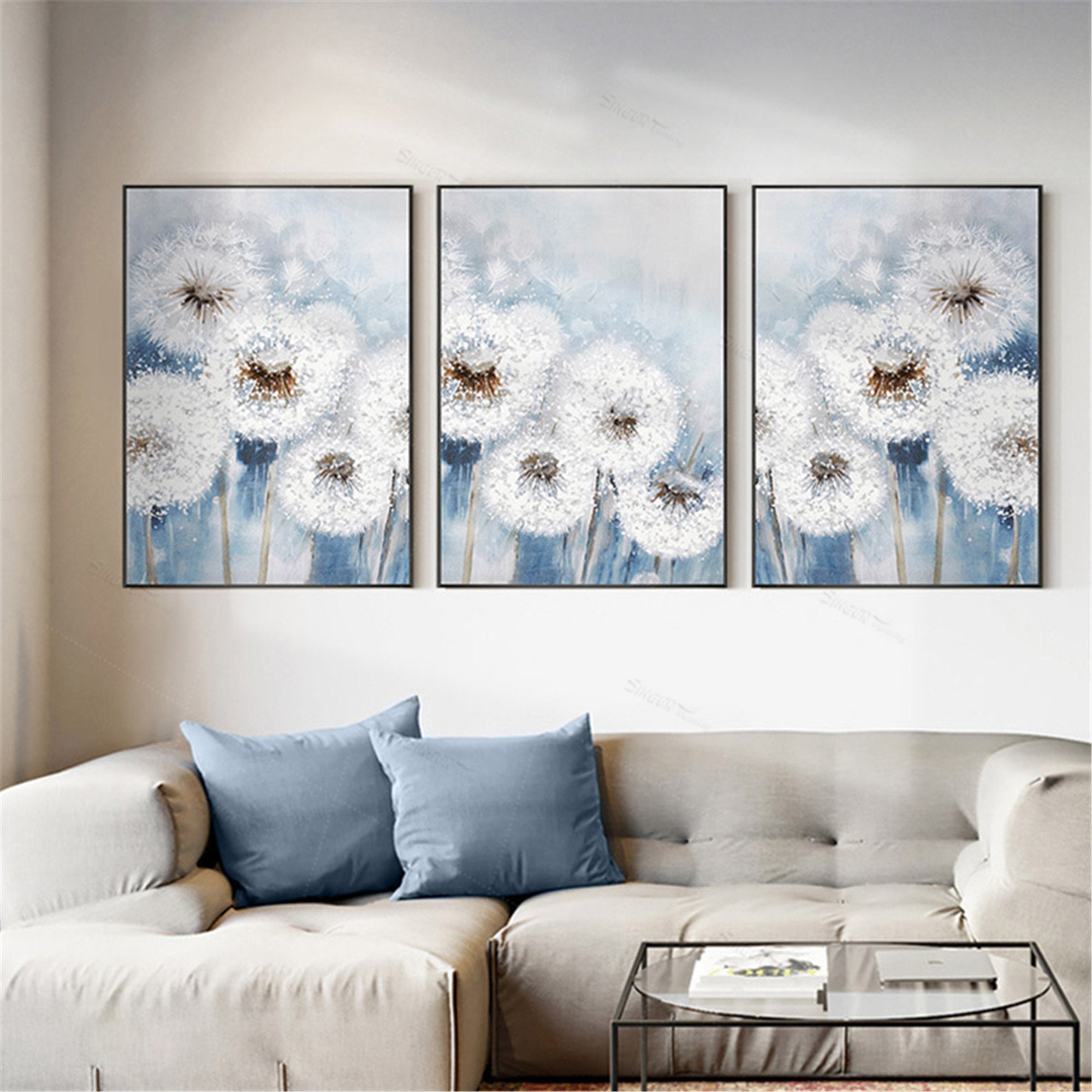 3 pieces Gold abstract canvas painting wall art pictures for Etsy