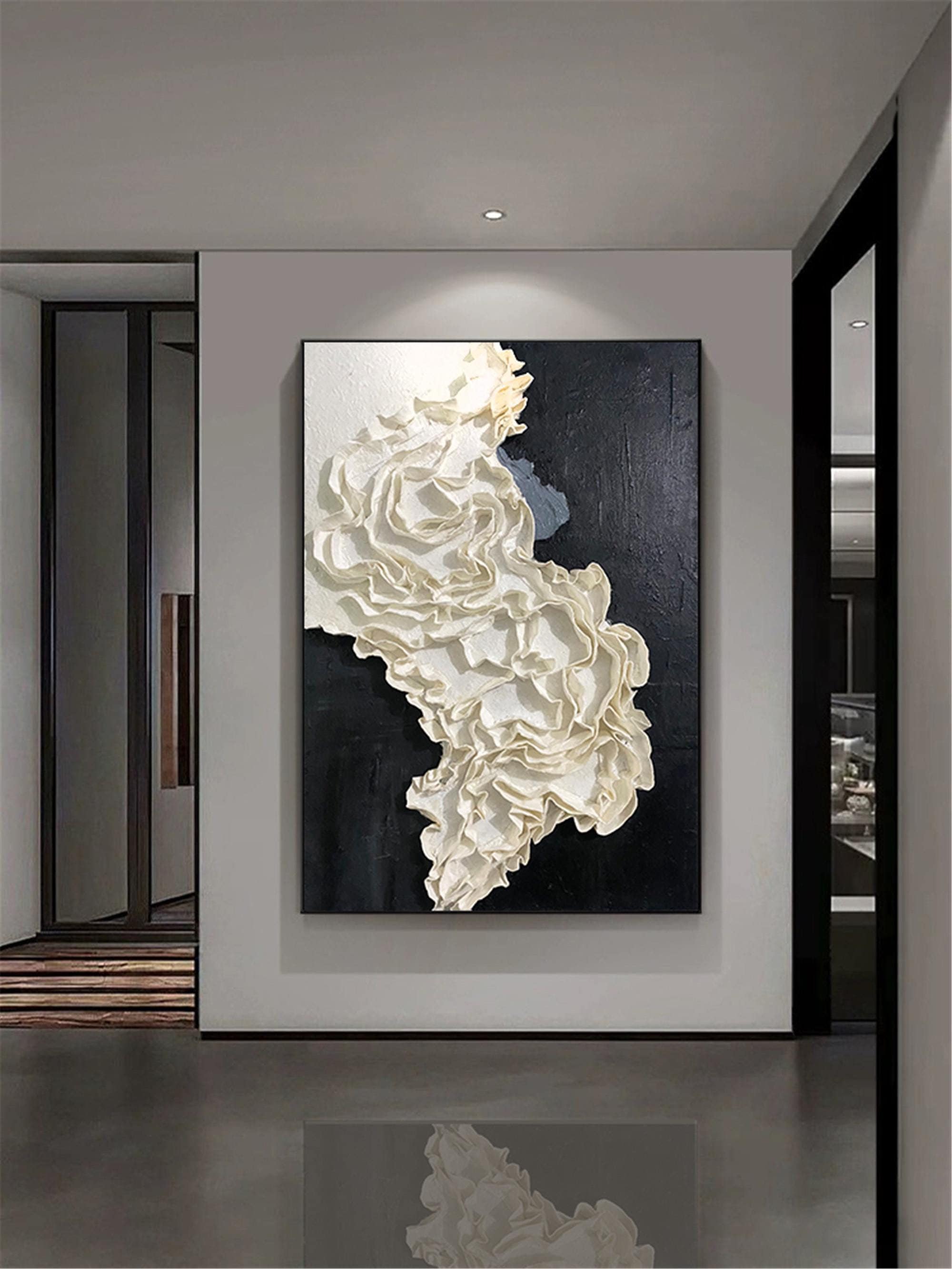 Abstract Painting Modern Canvas Art Large Textured Framed 3D Design Sale