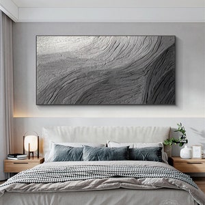 Picture of 3D Texture Abstract Painting on Canvas Wall Art Framed for Living Room ...
