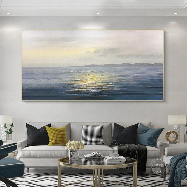 Abstract Framed Painting Handmade Canvas Wall Art Pictures for Etsy