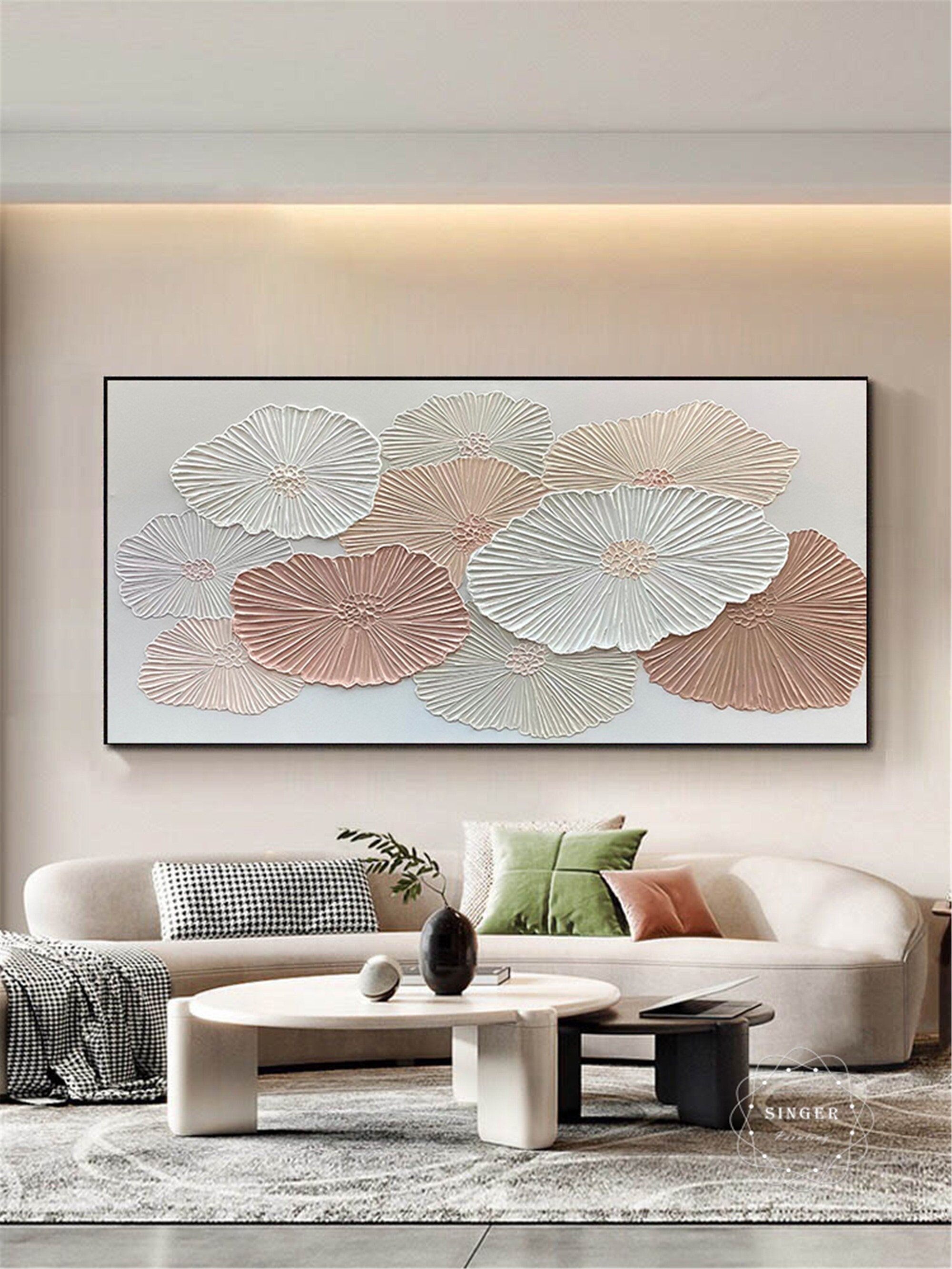 3D Abstract Texture Art Large Canvas Painting Modern Framed Wall Design
