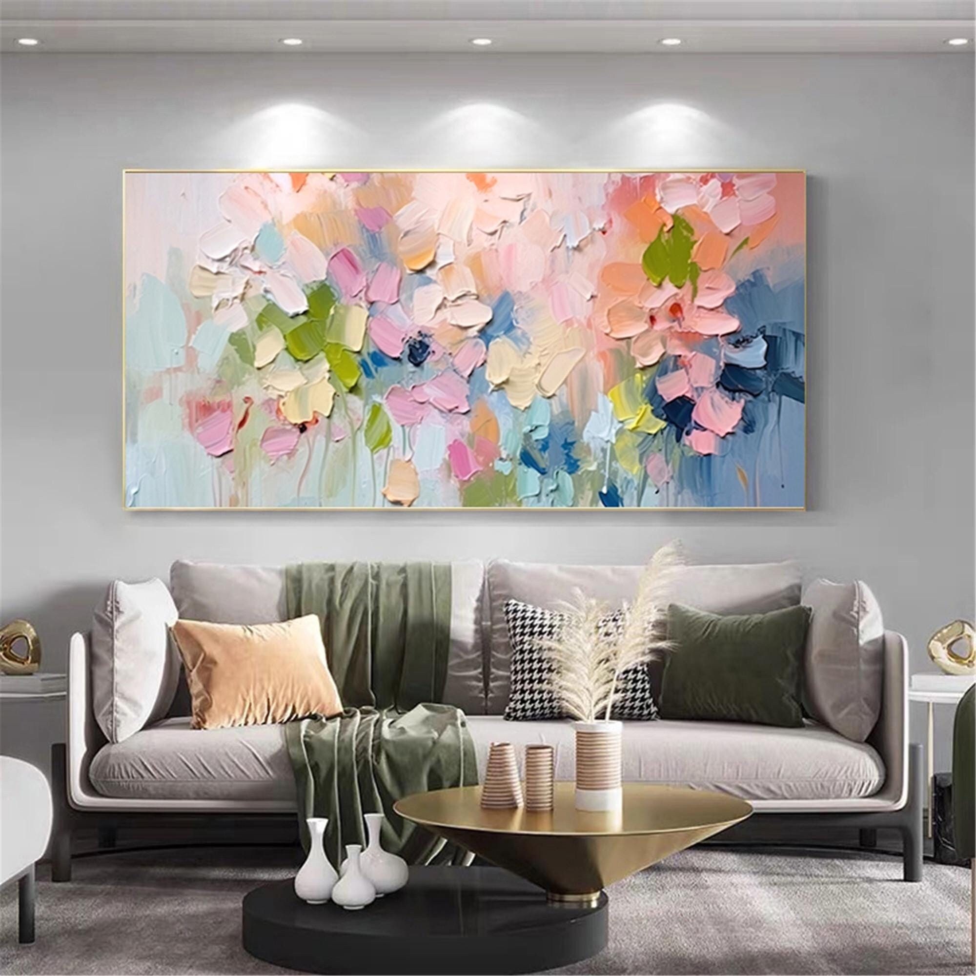 Abstract Flower Painting 3D Texture on Canvas – Perfect Gift