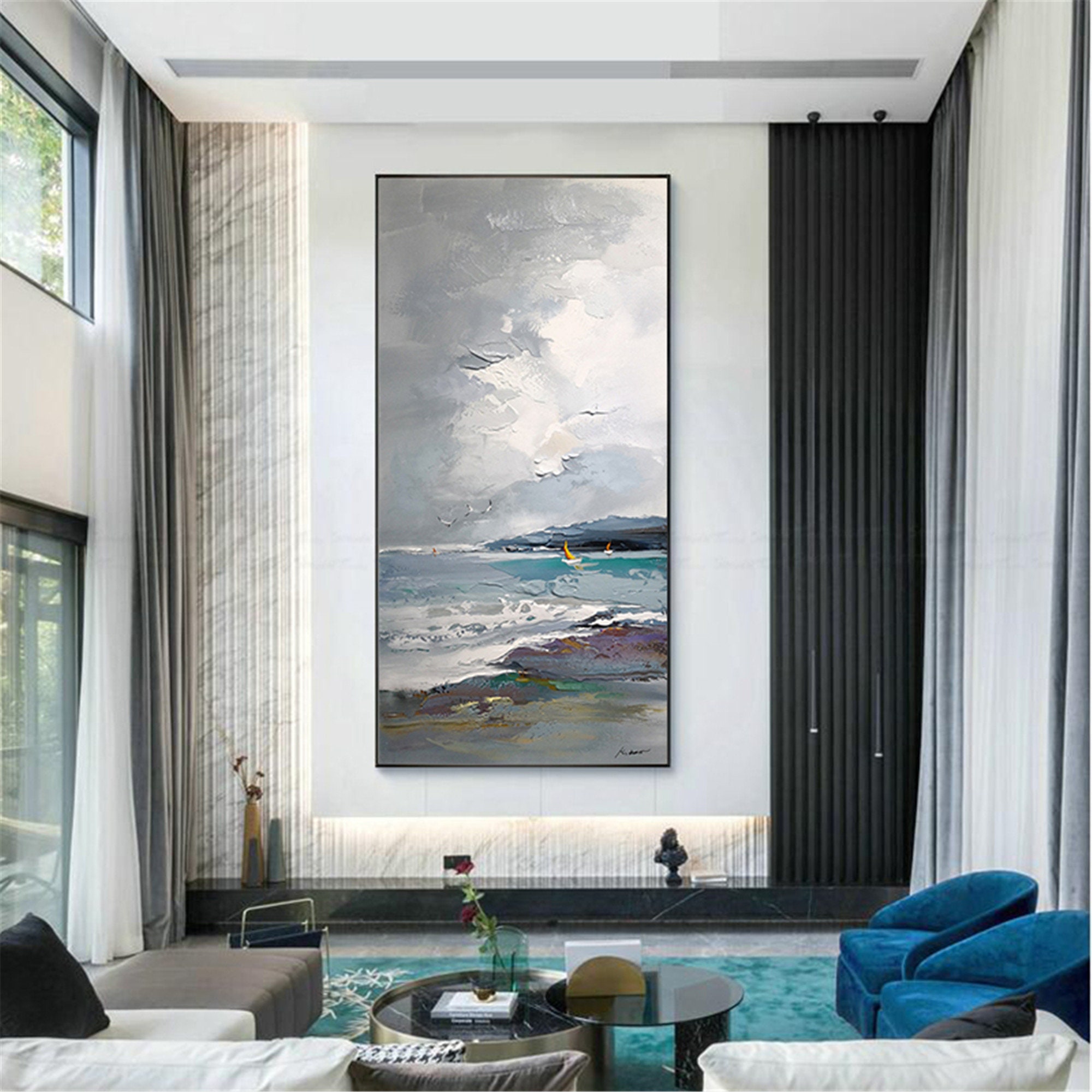 Abstract Canvas Painting Wall Art Pictures for Living Room - Etsy