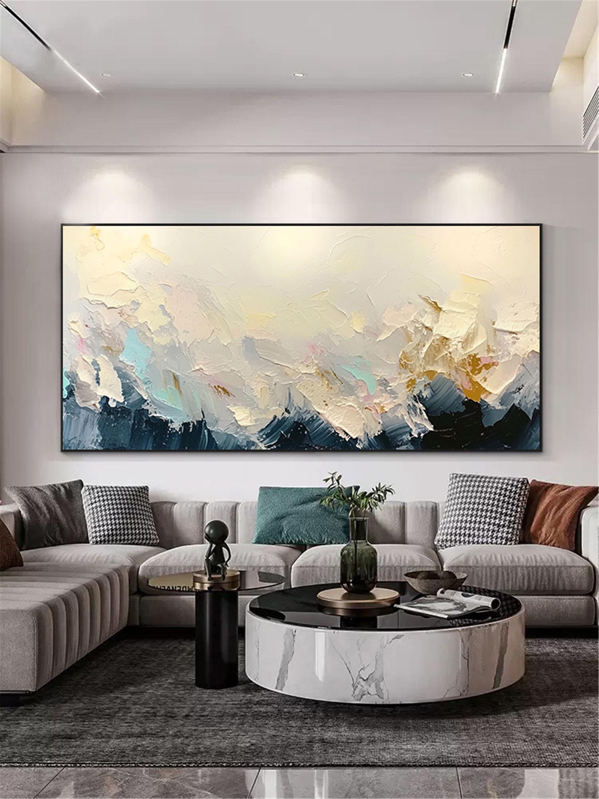 Wabi-Sabi Abstract Texture Art Canvas Painting for Minimalist Wall Decor