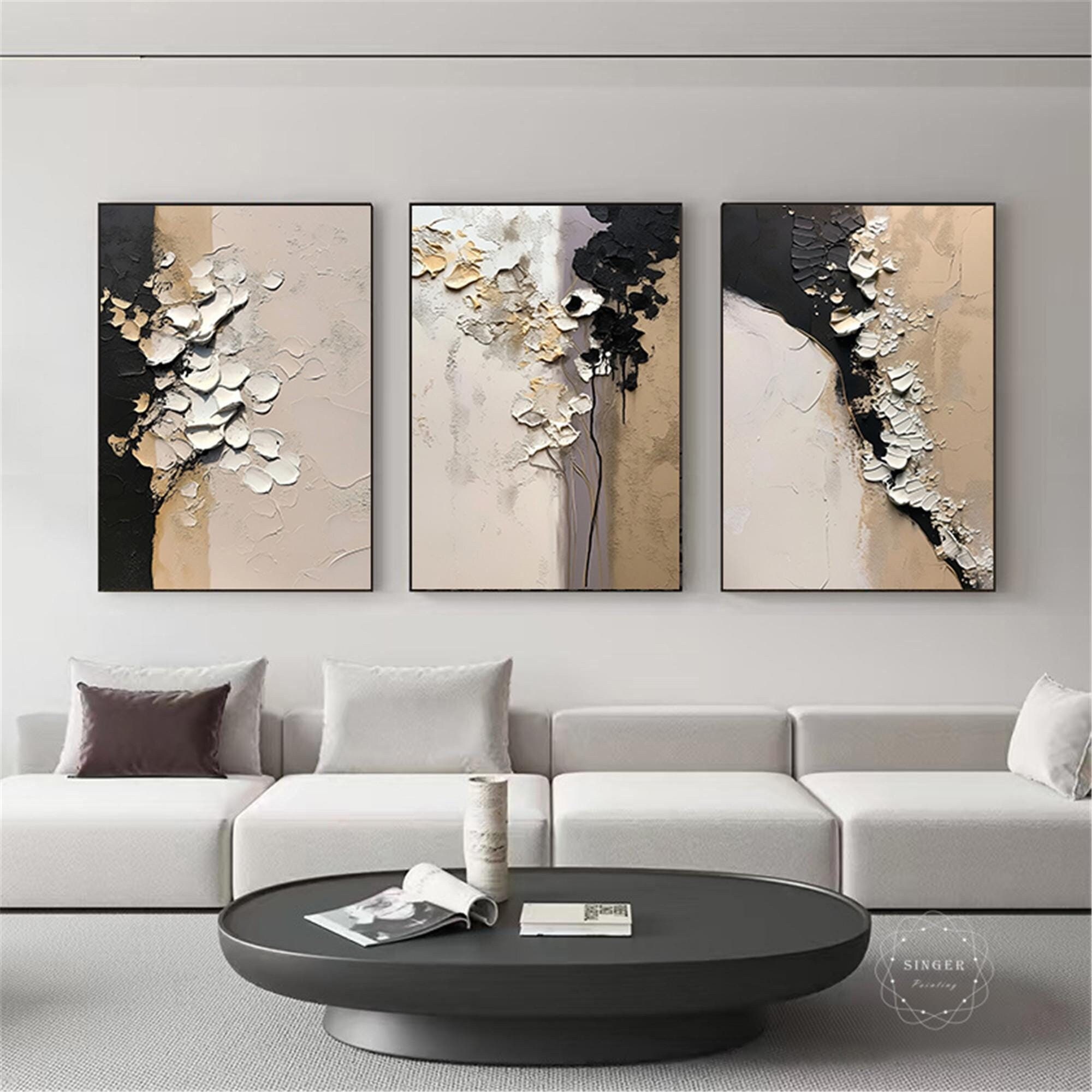 3D Abstract Pink Canvas Art for Minimalist Living Room Wall Decor