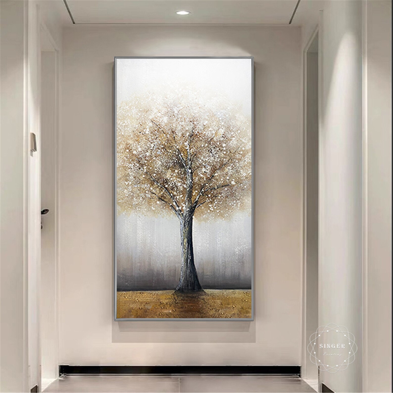 Abstract Tree Painting Canvas Wall Art Pictures for Living - Etsy