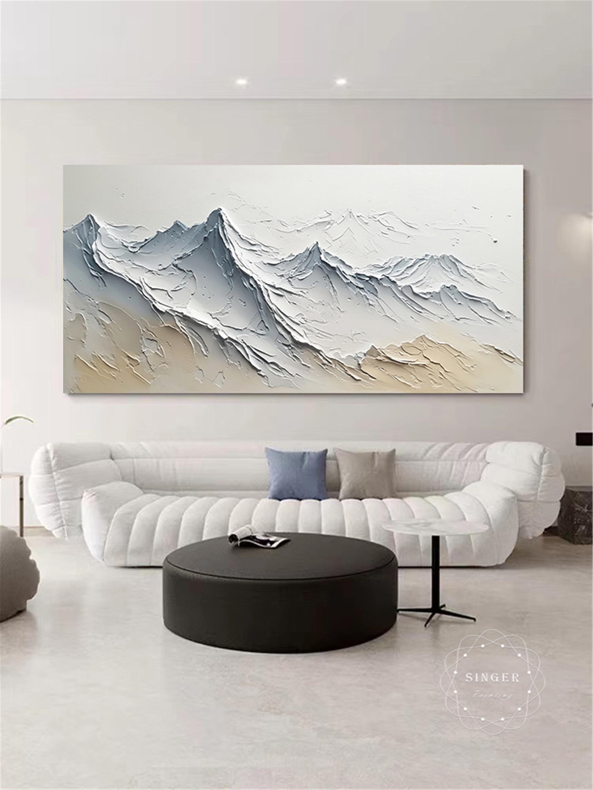 Abstract Canvas Painting Large 3D Textured Modern Framed Artwork Online