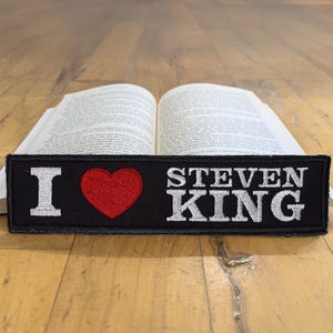 Steven King Bookmark - Embroidered Fabric Bookmark