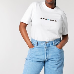 Embroidered Fish Organic Cotton T-shirt - Against the Current T-Shirt
