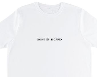 Moon in Scorpio Organic Cotton T-Shirt | Astrology Graphic Tee | Zodiac Sign Shirt