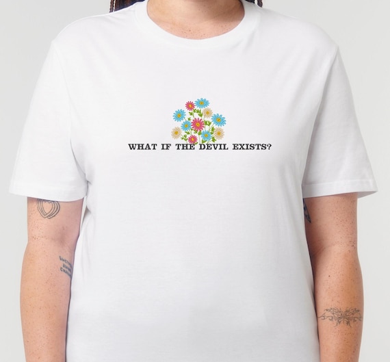 Goth Flowers T-Shirt - Embroidered Organic Cotton T-shirt