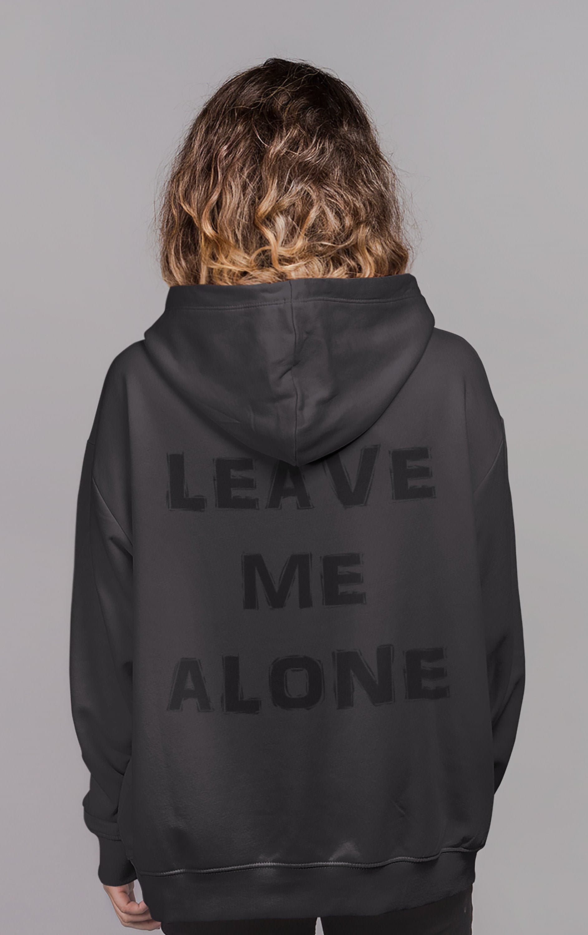 Leave Me Alone Cotton Zip-hoodie - Etsy