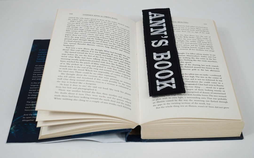 Handmade Personalised Embroidered Bookmark, Custom Fabric Bookmark Embroidery, Book Lover Gift