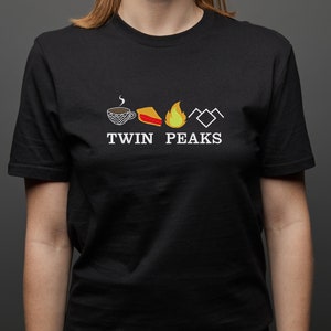 Twin Peaks T-shirt - Embroidered Organic Cotton T-shirt