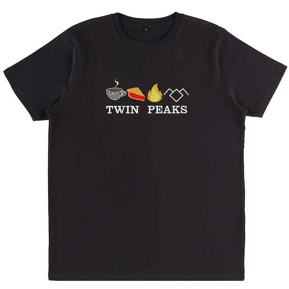 Embroidered Twin Peaks Organic T-shirt, David Lynch Graphic Tee