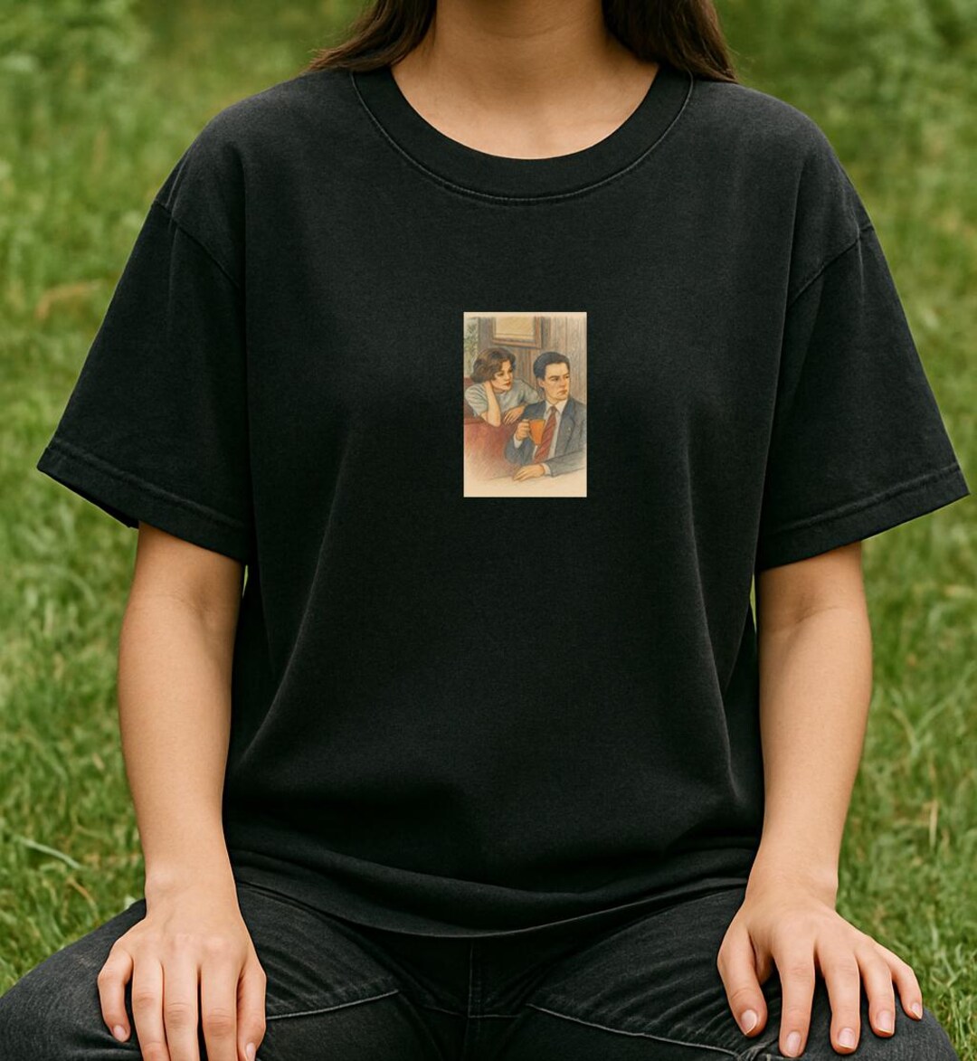 Twin Peaks Organic Cotton T-shirt | Dale Cooper and Audrey Horne