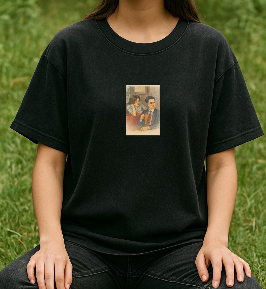 Twin Peaks Organic Cotton T-shirt | Dale Cooper and Audrey Horne