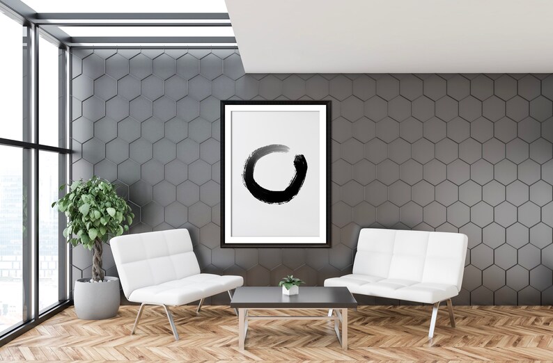 Enso Circle Printable Art Yoga Art Print Zen Circle Gift - Etsy