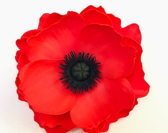 Roter Mohn Brosche Roter Mohn Haarspange Ukrainische Blumenbrosche Wildblumen Brosche Roter Mohn Pin Orange kalifornischer Mohn Lila Mohn Brosche