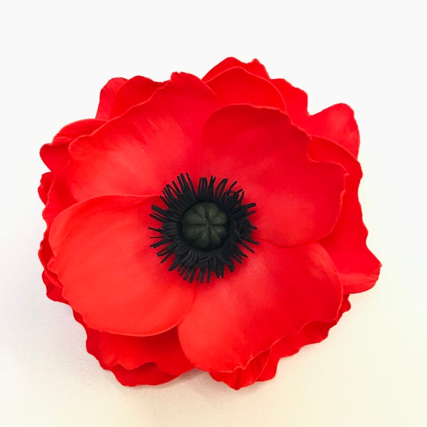 Broche coquelicot rouge Barrette pavot rouge Broche fleur ukrainienne Broche fleurs sauvages Broche coquelicot rouge Coquelicots de Californie orange Broche pavot violet