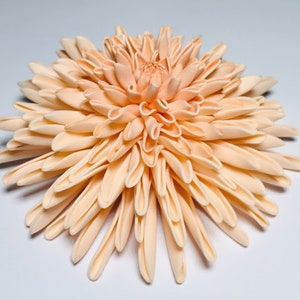 Coral flower brooch Coral chrysanthemum hair clip Real touch flowers Coral flower hair clip Realistic flower brooch Flower pin
