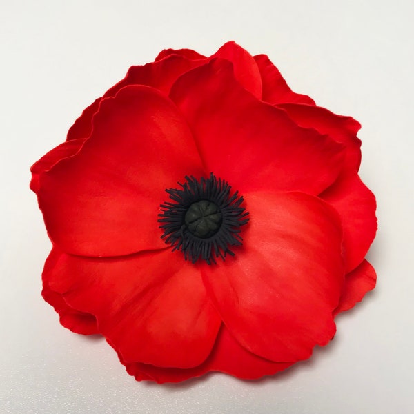 Broche de coquelicot rouge Broche de fleur sauvage rouge Pince à cheveux de fleur rouge Épingle de coquelicot rouge ukrainien Broche de coquelicot violet Coquelicots californiens Coquelicot orange