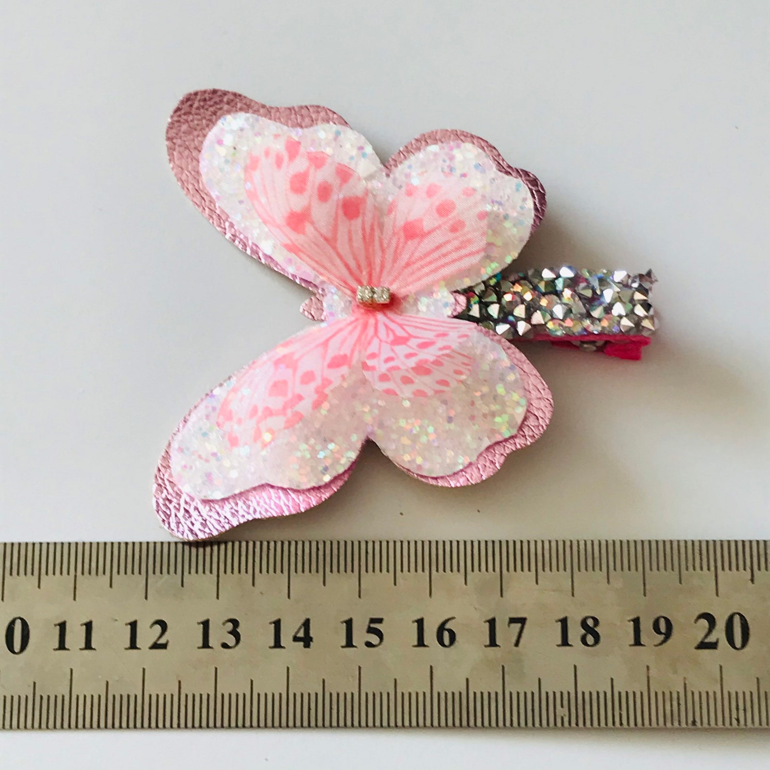 Butterfly hair clip Pink butterfly Barrette Monarch hair pin Etsy
