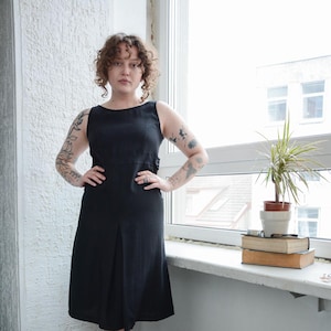 Vintage Black Midi Dress