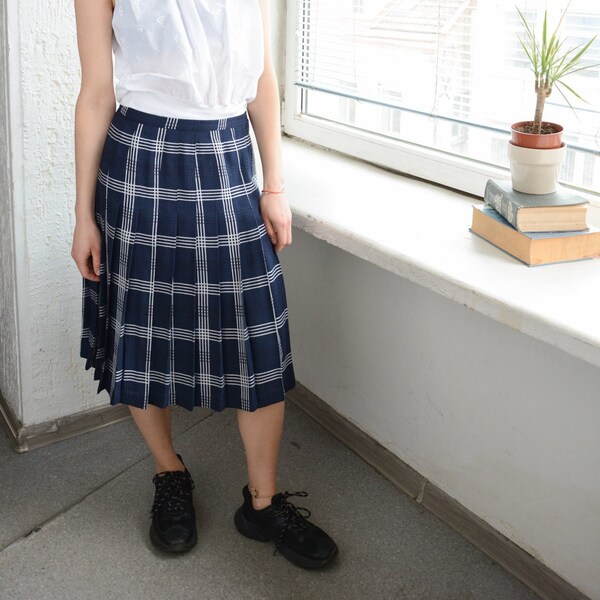 Central Park Pleated Skirt - Blue main image 0
