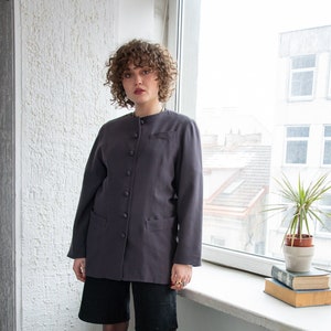Vintage 80&#39;s Grey Wool Blazer