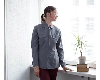 Vintage Minimalist Grey Jacket