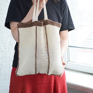 Vintage 70&#39;s Bohemian Handmade Crochet Tote